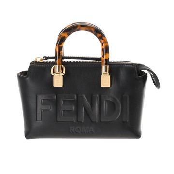 フェンディ バイザウェイ ミニ FENDI ROMA ブラック 8BS067 ABVL 229.10429 カーフレザー レディース バッグ 【中古】【bag】