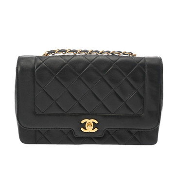 シャネル マトラッセ チェーンショルダー ブラック ラムスキン レディース バッグ 【中古】【bag】