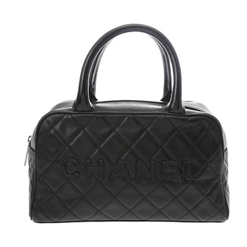 シャネル マトラッセ ミニボストンバッグ ブラック カーフスキン レディース バッグ 【中古】【bag】