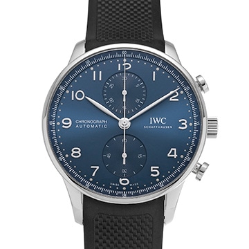 IWC ポルトギーゼ クロノグラフ IW371606 ブルー メンズ 時計 【中古】【wristwatch】