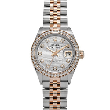 ロレックス レディ デイトジャスト 28 279381RBR ホワイトシェル/ダイヤモンド レディース 時計 【中古】【wristwatch】