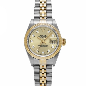 ロレックス デイトジャスト 69173G シャンパン/ダイヤモンド レディース 時計 【中古】【wristwatch】
