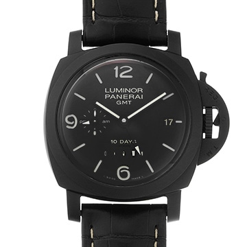 パネライ ルミノール 1950 10デイズ GMT PAM00335 ブラック メンズ 時計 【中古】【wristwatch】