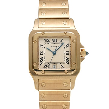 カルティエ サントスガルベ LM W20009C5 アイボリー レディース 時計 【中古】【wristwatch】
