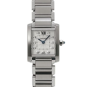 カルティエ タンク フランセーズ SM WE110006 シルバー/ダイヤモンド レディース 時計 【中古】【wristwatch】