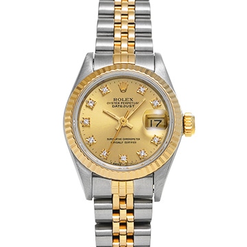 ロレックス デイトジャスト 69173G シャンパン/ダイヤモンド レディース 時計 【中古】【wristwatch】