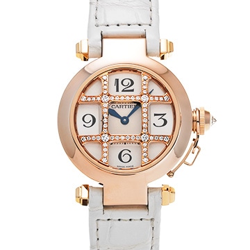 カルティエ パシャ ドームグリッド 32mm WJ11963G シルバー レディース 時計 【中古】【wristwatch】