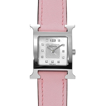 エルメス Hウォッチ HH1.210 ホワイトシェル/ダイヤモンド レディース 時計 【中古】【wristwatch】