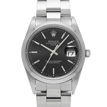 ロレックス オイスターパーペチュアル デイト 15200 ブラック メンズ 時計 【中古】【wristwatch】