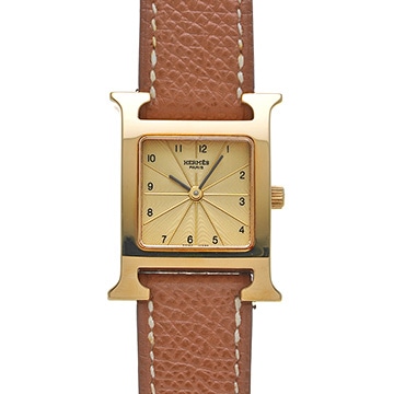 エルメス Hウォッチ HH1.201 シャンパン レディース 時計 【中古】【wristwatch】