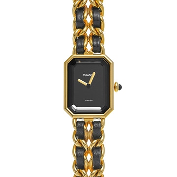 シャネル プルミエール M H0001 ブラック レディース 時計 【中古】【wristwatch】