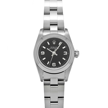 ロレックス オイスターパーペチュアル 76080 ブラック レディース 時計 【中古】【wristwatch】