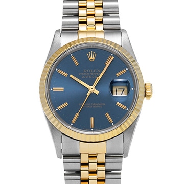 ロレックス デイトジャスト 16233 ブルー メンズ 時計 【中古】【wristwatch】