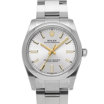 ロレックス オイスターパーペチュアル 34 124200 シルバー ユニセックス 時計 【中古】【wristwatch】