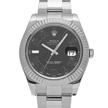 ロレックス デイトジャストII 116334 グレー メンズ 時計 【中古】【wristwatch】