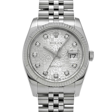 ロレックス デイトジャスト 116234G シルバーコンピュータ/ダイヤモンド メンズ 時計 【中古】【wristwatch】
