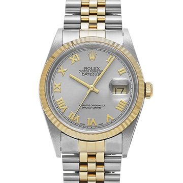 ロレックス デイトジャスト 16233 グレー メンズ 時計 【中古】【wristwatch】
