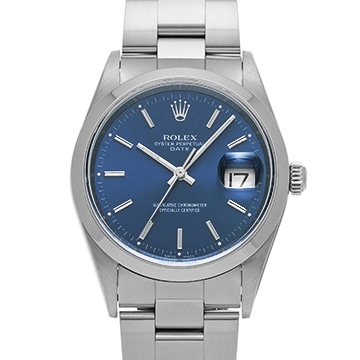 ロレックス オイスターパーペチュアル デイト 15200 ブルー メンズ 時計 【中古】【wristwatch】