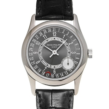 パテック フィリップ カラトラバ 6000G-010 グレー/シルバー メンズ 時計 【中古】【wristwatch】