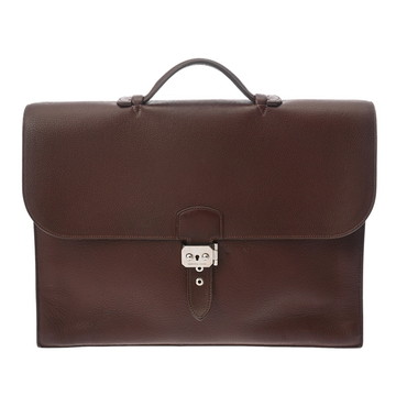エルメス サック アデペッシュ 38 ブラウン トリヨンクレマンス メンズ バッグ 【中古】【bag】