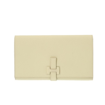 エルメス ニュー H パッサン ジョーヌブッサン ヴォーエプソン ユニセックス 財布 【中古】【purse】