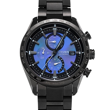 シチズン アテッサ ACT Line HAKUTO-Rエディション AT8285-68Z パープル メンズ 時計 【中古】【wristwatch】