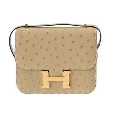 エルメス コンスタンス3 18 トレンチ オーストリッチ レディース バッグ 【中古】【bag】
