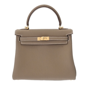 エルメス ケリー 25 内縫い 2WAY エトゥープ トゴ レディース バッグ 【未使用】【bag】
