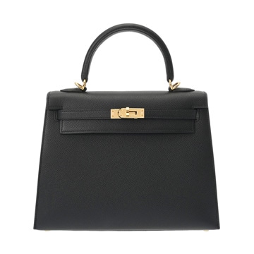 エルメス ケリー 25 外縫い 2WAY ブラック ヴォーエプソン レディース バッグ 【中古】【bag】