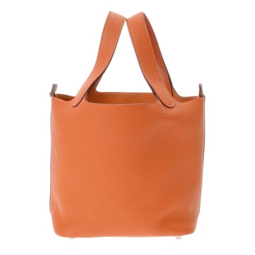 エルメス ピコタン ロック PM  オレンジ トリヨンクレマンス レディース バッグ 【中古】【bag】