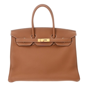 エルメス バーキン 35 ゴールド トゴ ユニセックス バッグ 【中古】【bag】