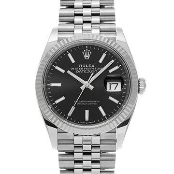 ロレックス デイトジャスト 36 126234 ブライトブラック メンズ 時計 【中古】【wristwatch】