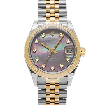 ロレックス デイトジャスト 31 278273NG ブラックシェル/ダイヤモンド ユニセックス 時計 【中古】【wristwatch】