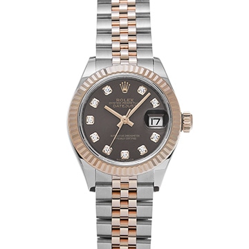 ロレックス レディ デイトジャスト 28  279171G チョコレートブラウン/ダイヤモンド レディース 時計 【中古】【wristwatch】