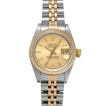 ロレックス デイトジャスト 69173 シャンパン レディース 時計 【中古】【wristwatch】