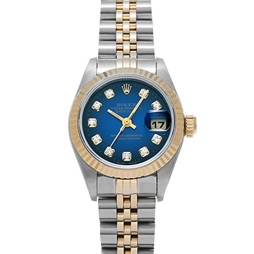 ロレックス デイトジャスト 69173G ブルー・グラデーション/ダイヤモンド レディース 時計 【中古】【wristwatch】