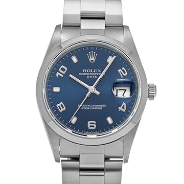 ロレックス オイスターパーペチュアル デイト 15200 ブルー メンズ 時計 【中古】【wristwatch】