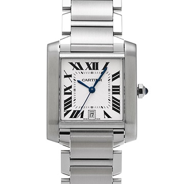 カルティエ タンク フランセーズ LM W51002Q3 シルバー メンズ 時計 【中古】【wristwatch】