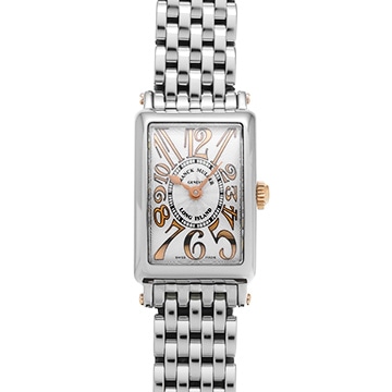 フランクミュラー ロングアイランド プティレリーフ 802QZ REL STG AC シルバー レディース 時計 【中古】【wristwatch】