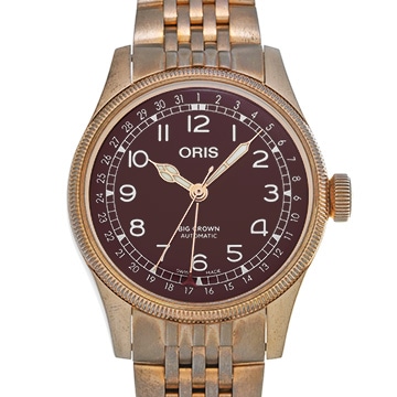オリス ビッグクラウン ブロンズ ポインターデイト 01 754 7741 3168-07 8 20 01 レッド メンズ 時計 【中古】【wristwatch】