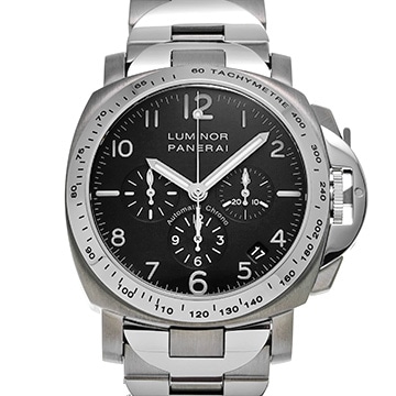 パネライ ルミノール クロノ エル・プリメロ PAM00074 ブラック メンズ 時計 【中古】【wristwatch】