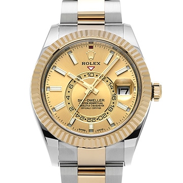 ロレックス スカイドゥエラー 326933 シャンパン メンズ 時計 【中古】【wristwatch】