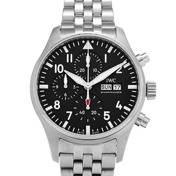 IWC パイロットウォッチ クロノグラフ IW378002 ブラック メンズ 時計 【中古】【wristwatch】