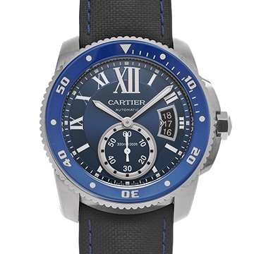 カルティエ カリブル ドゥ カルティエ ダイバー WSCA0010 ブルー メンズ 時計 【中古】【wristwatch】