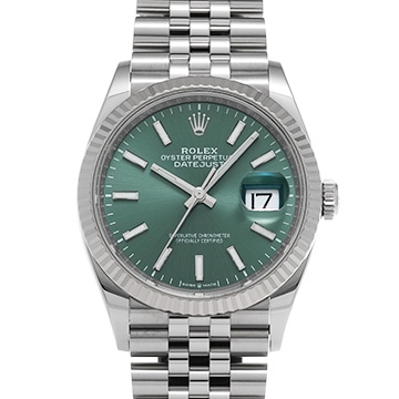 ロレックス デイトジャスト 36 126234 ミントグリーン メンズ 時計 【中古】【wristwatch】