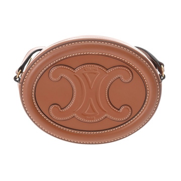 セリーヌ キュイルトリオンフ オーバルパース タン 10l703DPQ.04LU カーフ レディース バッグ 【中古】【bag】