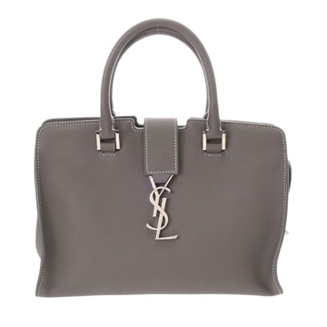 サンローラン ベイビーカバス 2WAY グレー GNR424868.0419 スムースカーフ レディース バッグ 【中古】【bag】