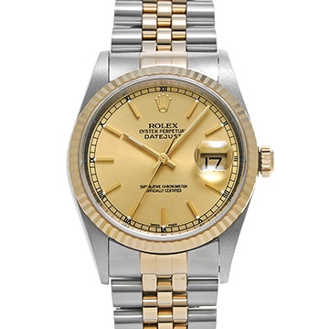 ロレックス デイトジャスト 16233 シャンパン メンズ 時計 【中古】【wristwatch】