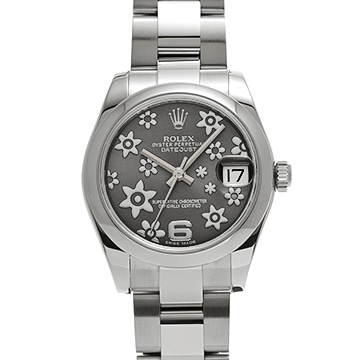 ロレックス デイトジャスト 178240 グレーフラワー ユニセックス 時計 【中古】【wristwatch】