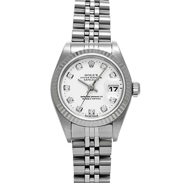 ロレックス デイトジャスト 79174G ホワイト/ダイヤモンド レディース 時計 【中古】【wristwatch】